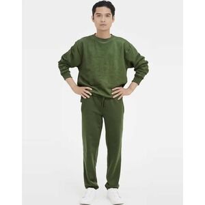 Mode of One Mens Regular-Fit Fleece Joggers Black Forest Green XL 100187085MN